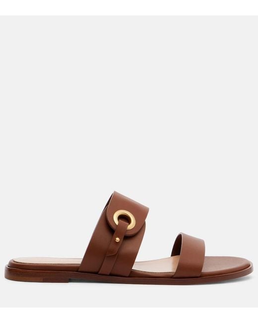 Gianvito Rossi Brown Granada Leather Sandals