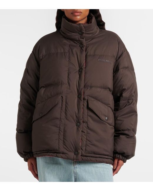 Miu Miu Brown Reversible Down Jacket
