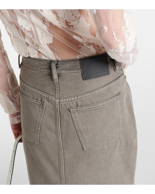 Acne Gray Philo Denim Maxi Skirt