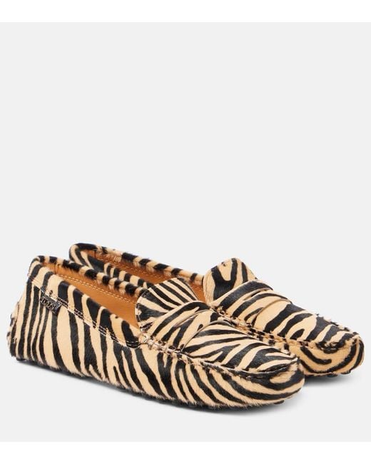 Tod's Natural Mokassins Gommino Aus Kalbshaar
