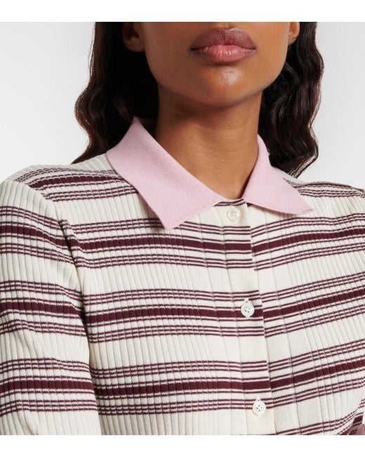 Moncler Multicolor Striped Cotton Polo Shirt