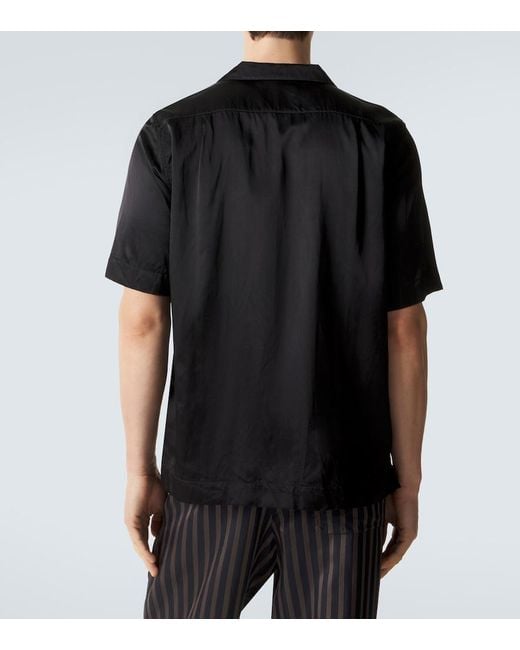 Dries Van Noten Black Bowling Shirt for men