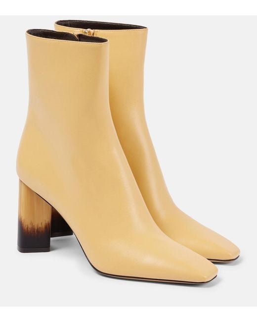 Chloé Natural Georgia Leather Ankle Boots