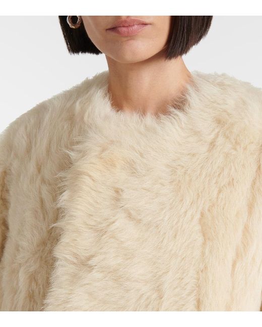 Totême  Natural Mantel Aus Shearling