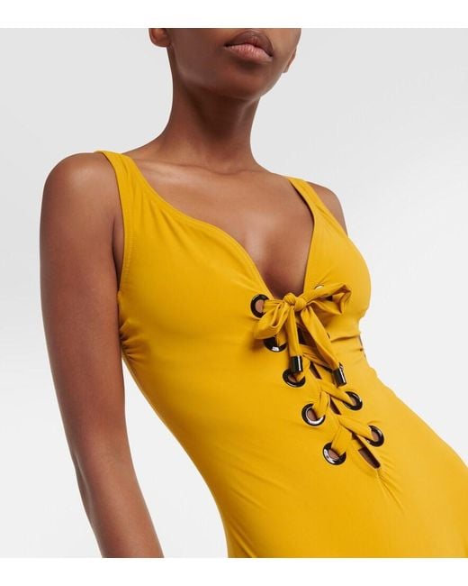 Karla Colletto Yellow Lucy Swimsuit
