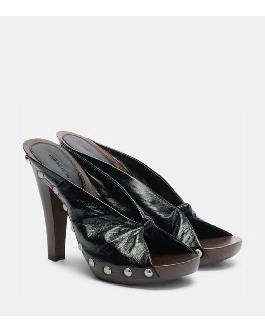 Phoebe Philo Black Studded Leather Sandals