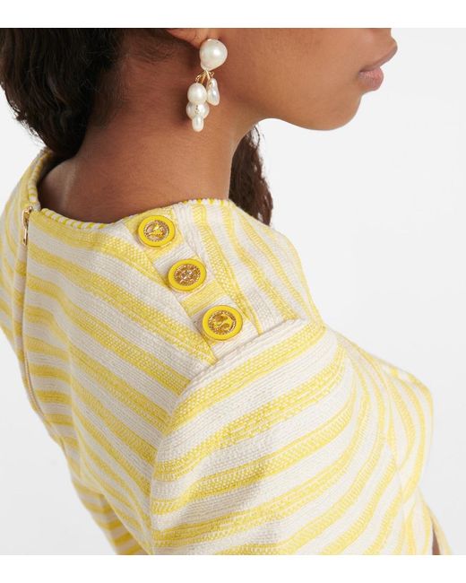 Zimmermann Yellow Hide Tide Striped Crop Top
