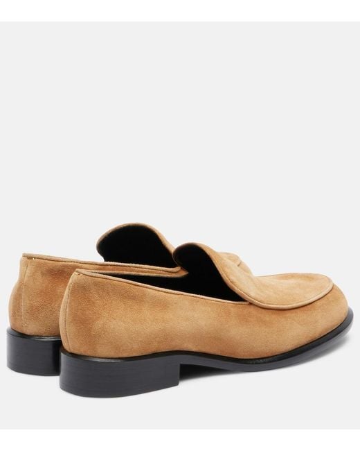 Khaite Brown Miles Suede Loafers