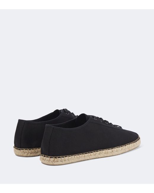 Lemaire Black Linoleum Canvas Espadrilles for men