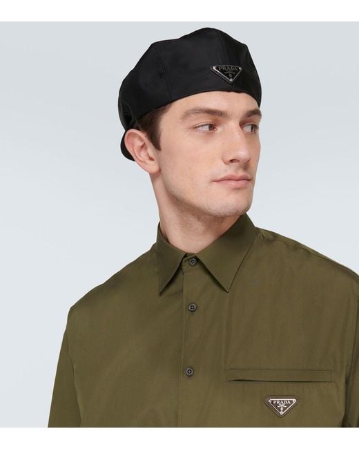 Prada Baskenmuetze in Black für Herren