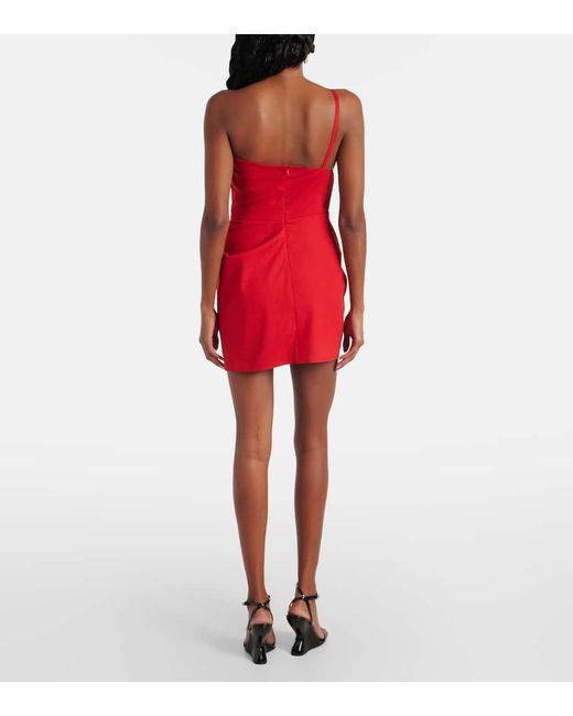 Magda Butrym Red One-Shoulder-Minikleid