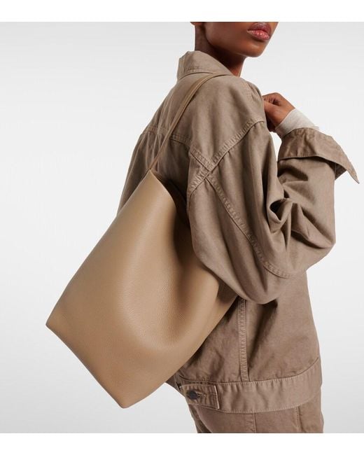 The Row Natural N/S Park Medium Leather Tote Bag