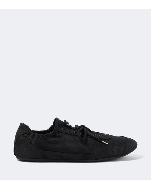 Prada Black Collapse Canvas Sneakers for men