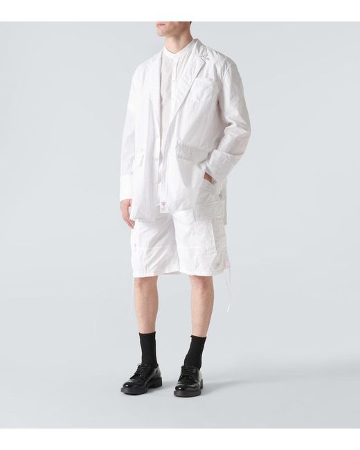 Shorts De Algodon Undercover de hombre de color White