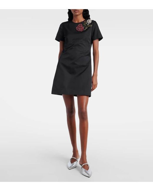 Alexander McQueen Black Embellished Minidress