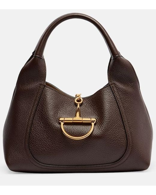 Gucci Brown Schultertasche Softbit Medium Aus Leder