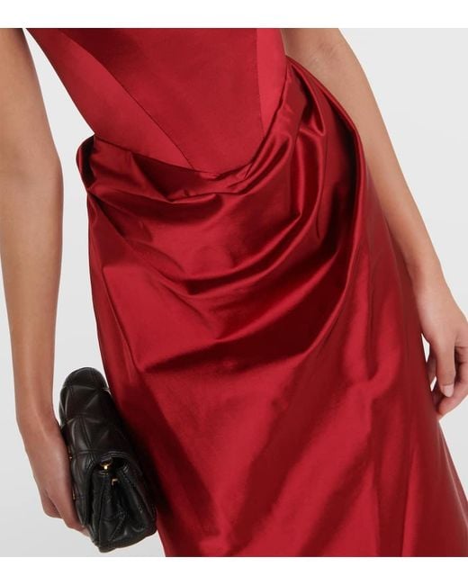 Vestido de fiesta de saten drapeado Vivienne Westwood de color Red