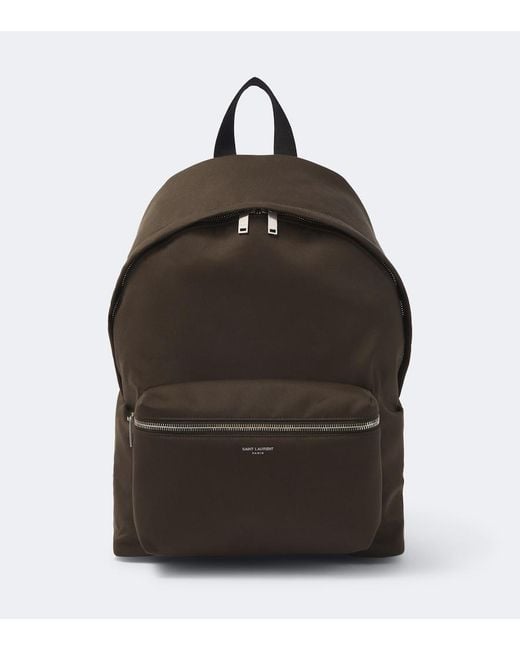 Saint Laurent Black Canvas Backpack for men