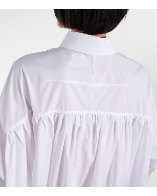 Marni White Cotton Poplin Shirt Dress