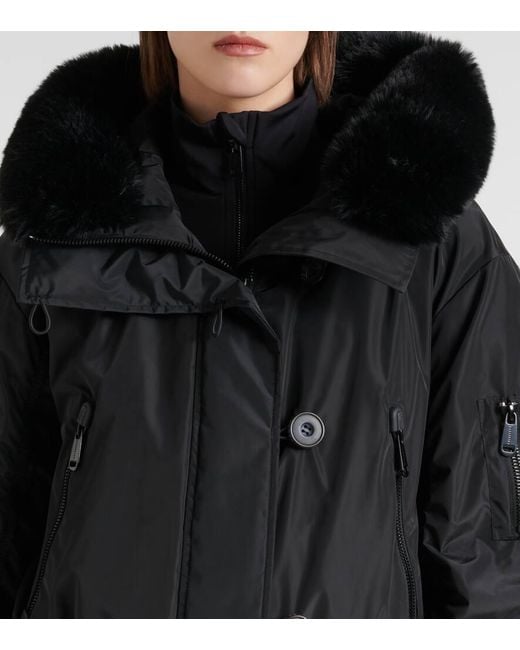 Goldbergh Black Skijacke Jeanne Mit Faux Fur