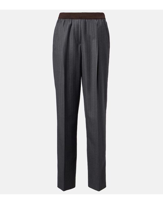 Pantaloni Gessati di Miu Miu in Gray