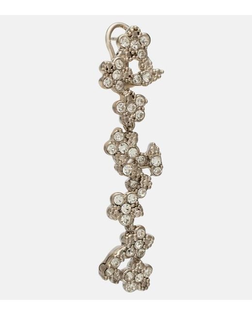 Jil Sander Metallic Ohrringe Mit Kristallen