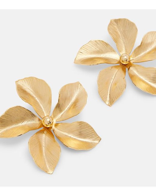 Jennifer Behr White Keala Floral Earrings