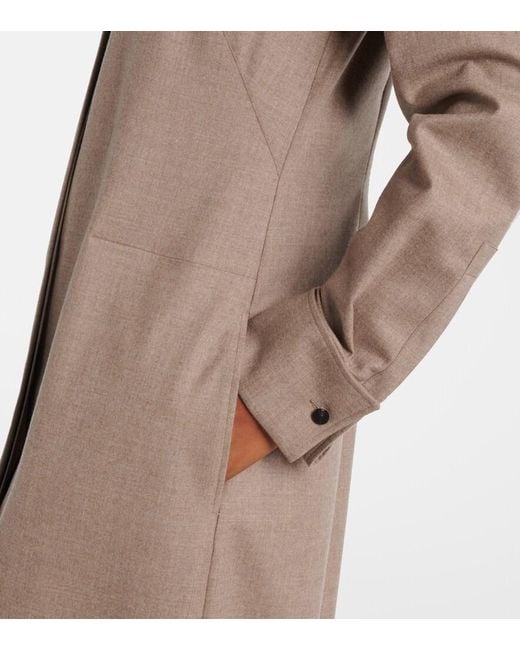 Max Mara Natural Pallino Cashmere-Blend Shirt Dress