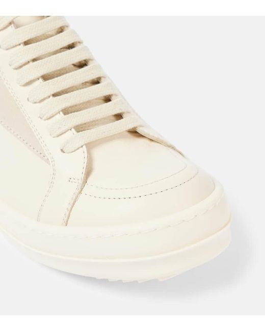 Rick Owens Natural Leather Sneakers