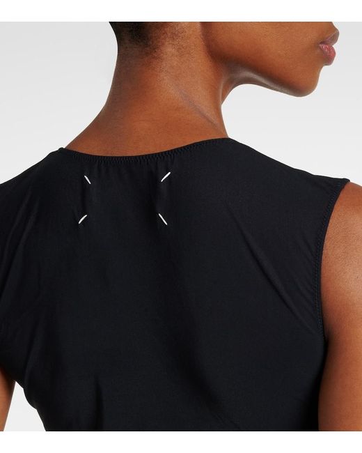 Maison Margiela Black Sleeveless Stretch-Jersey Bodysuit