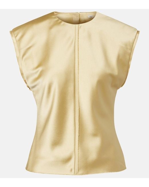 AMI Metallic Satin Top