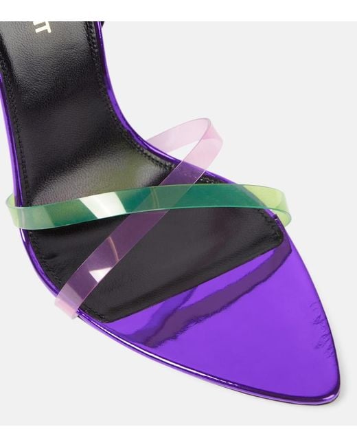 Saint Laurent Purple Fever 110 Pvc And Patent Leather Sandals
