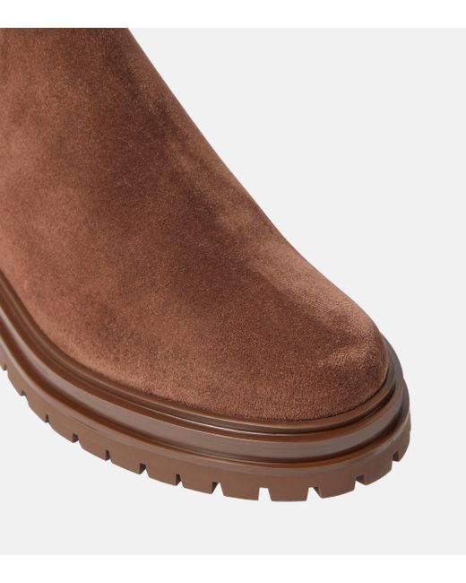 Gianvito Rossi Brown Chester Suede Chelsea Boots