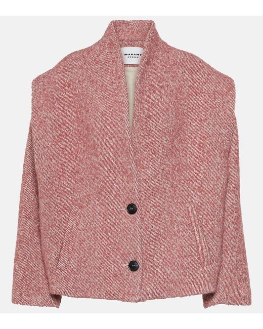 MARANT ETOILE Drogo Boucle Jacket in Pink | Lyst