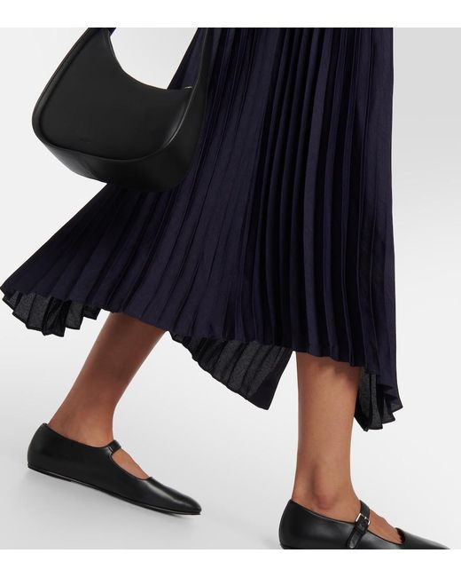 Vince Blue Pleated Midi Dress