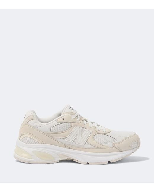 Comme des Garçons White X New Balance 2010 Leather-Trimmed Sneakers for men