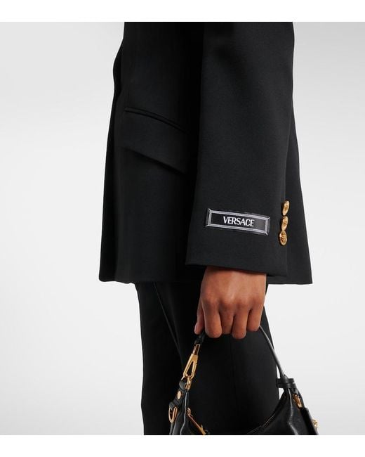 Versace Black Single-breasted Wool Jacket