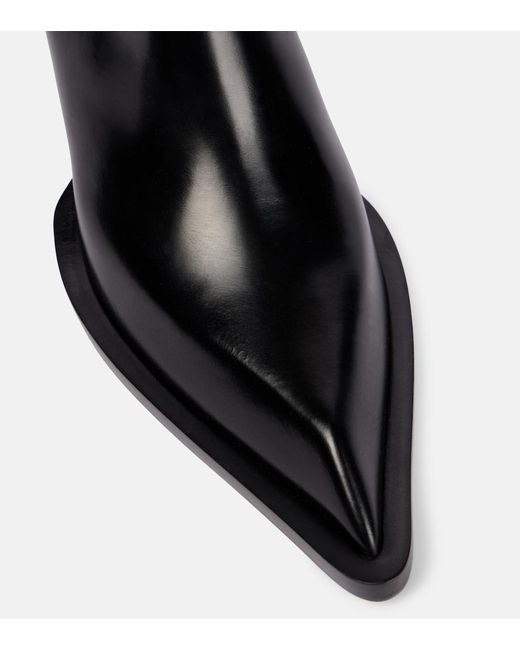 Jil Sander Black Leather Ankle Boots