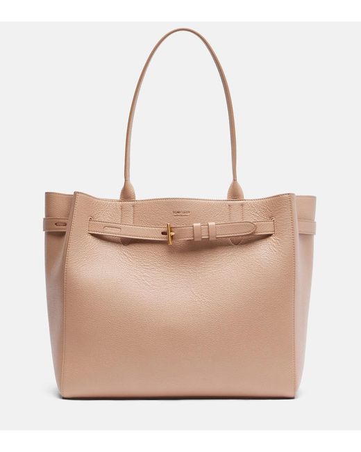 Tom Ford Natural Audrey Medium Leather Tote Bag