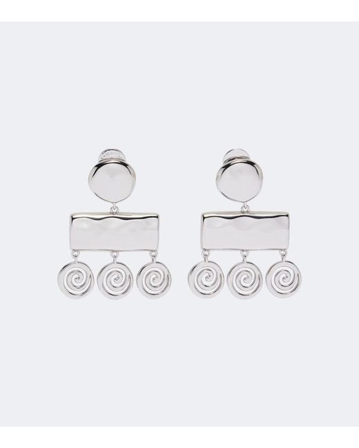 DEHANCHE Metallic Koru Drop Earrings