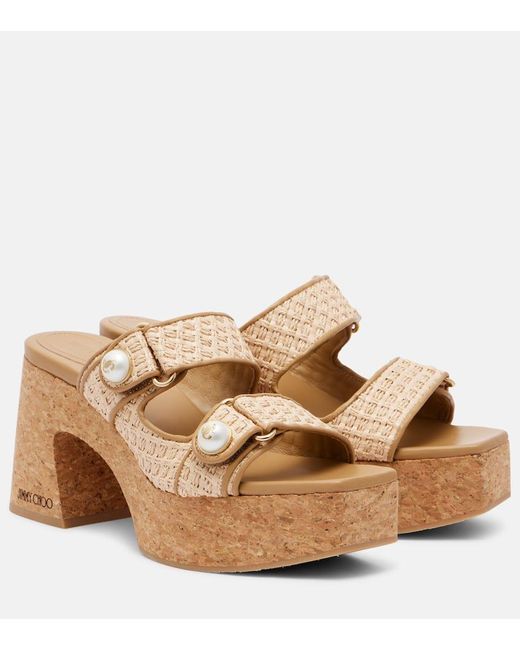 Jimmy Choo Brown Sandalen Fayence 95 Aus Leder