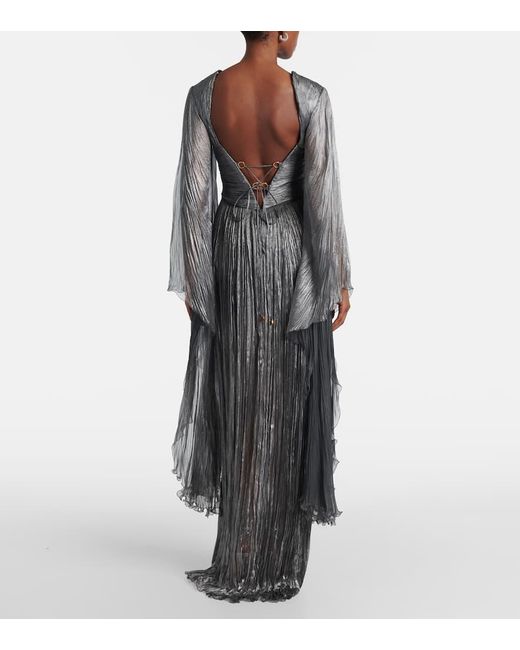 Maria Lucia Hohan Gray Robe Catia Aus Seide