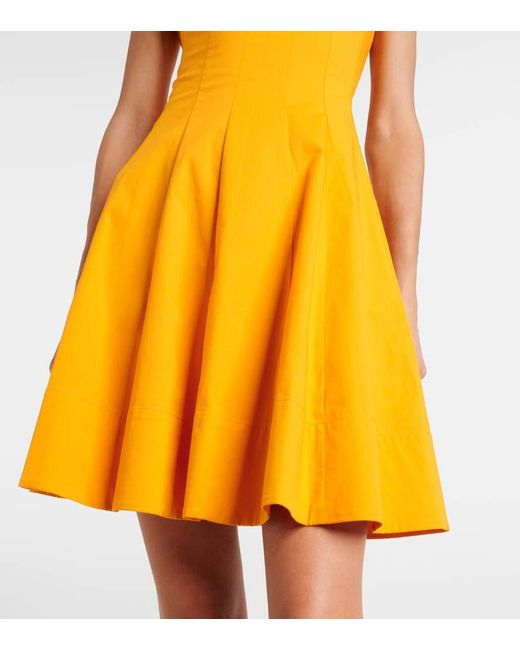 Staud Yellow Wells Cotton Poplin Minidress
