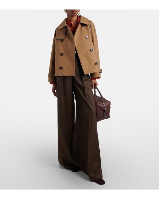 Max Mara Brown The Cube Tesoro Cotton-Blend Twill Jacket