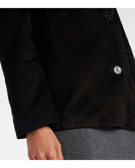 Nour Hammour Black Opus Suede Blazer