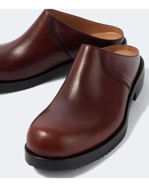 Dries Van Noten Brown Leather Mules for men
