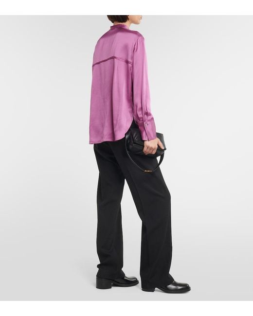 Vince Pink Silk Blouse