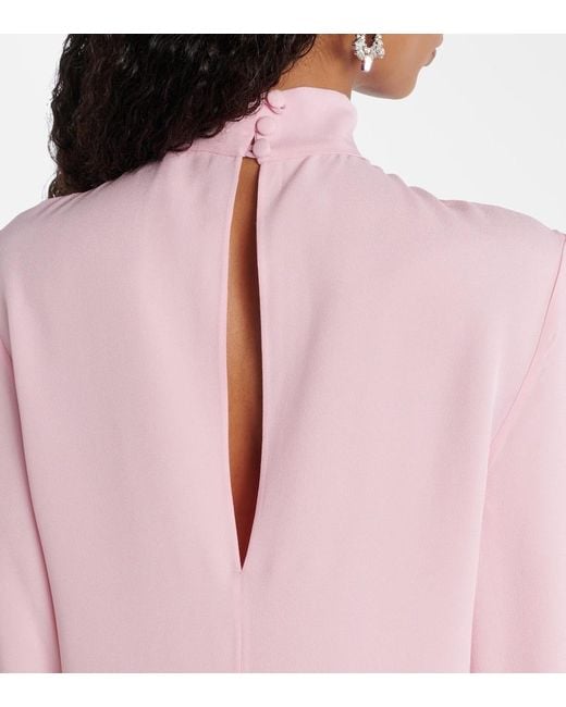 ‎Taller Marmo Pink Gina Crepe Cady Midi Dress