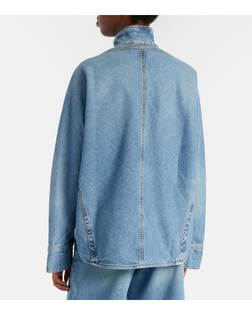 Alaïa Blue Denim Blouson Jacket