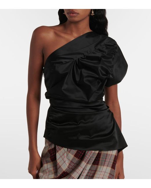 Vivienne Westwood Black Andalouse Draped Asymmetric Top